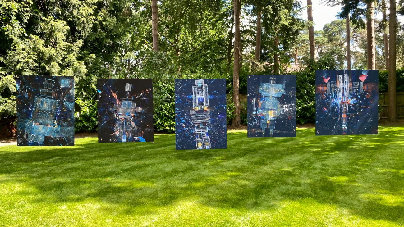 "Digital Goddesses" outdoor installation, various dimensions, 2024